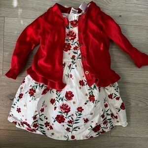 Carters 9 m dress and matching cardigan